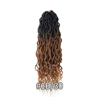 Faux Locs Crochet Hair 24 pollici Goddess Queen Morbidi Dreadlock Ricci Sintetici Estensioni Treccine Fibra Proteica Doppia Trama a Macchina