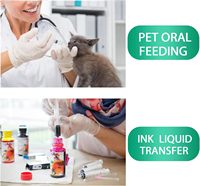 Jeringa de 1 ml para Uso Oral de Líquidos, Medición y Dispensación en Laboratorios Científicos con Tapa - Paquete de 100