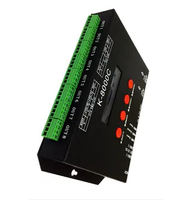 Contrôleur de pixels LED SPI 1024 pixels K-8000C programmable LEDedit DMX512 Ws2811 K8000C avec carte SD et variateur