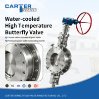 Válvula de Mariposa de Acero Inoxidable con Camisa de Agua WCB 310S, Conexión a Tope (BW), Neumática/Manual, Alta Temperatura, para Aceite y Gases de Combustión, DIN JIS OEM