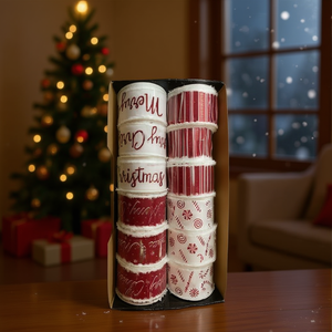 Homeera Christmas Ribbon 10 Yards Polyester Holiday Decoration Gift Wrapping Supply - Product Image 2