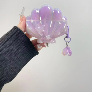 เคสหูฟัง AirPods Pro3 4 3 2 1 <span class=keywords><strong>Pro</strong></span> Pro2 แบบ 3 มิติ สีไล่ระดับมุกหลากสี พร้อมจี้ห้อย - Product Image 3