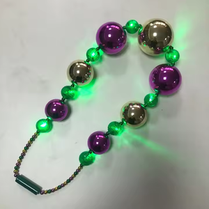 2026 Mardi <span class=keywords><strong>Gras</strong></span> Costume <span class=keywords><strong>Party</strong></span> Favors LED - Light up 44 "Jumbo Mardi <span class=keywords><strong>Gras</strong></span> Bead Collar Light up Shine Bright Mardi <span class=keywords><strong>Gras</strong></span> Beads - Product Image 2