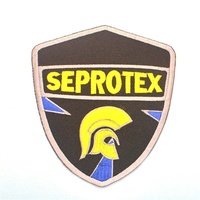 Écusson brodé personnalisé avec bordure surjetée, thermocollant ou à coudre, support sergé, pour vêtements et uniformes, prix usine