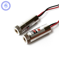 Module de Diode Laser rouge en laiton, lot de 2, Laser rouge 650nm 200mW, croix focale 3.7-4.2V avec pilote et câble