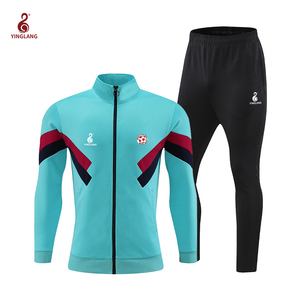 Logo personnalisé pour hommes, vêtements d'entraînement de football et de jogging, ensemble de 2 pièces, maillot de football à fermeture éclair et design réfléchissant, survêtements à demi fermeture éclair - Product Image 4