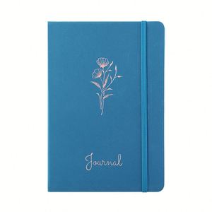 Carnet A5 personnalisé en cuir PU avec couverture rigide, feuille dorée, sangle élastique, pages lignées larges, idéal pour étudiants, vente en gros, cadeau de haute qualité - Product Image 1