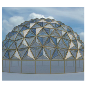 High Quality Tempered Glass Space Frame Steel Skylight Roof Prefabricated Wedding Hall <strong>Mosque</strong> Dome Design - Product Image 3