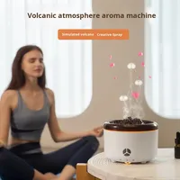 Diffuseur d'huiles essentielles aromatiques à flamme, 2 modes d'éclairage, 2 modes de pulvérisation, télécommande sans fil, humidificateur de bureau domestique