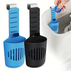 Support de tablette de nettoyage pour réservoir de toilettes en silicone et métal avec réglage multi-niveaux et conception adaptative à suspendre - Product Image 1