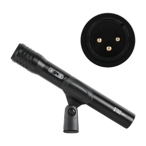 xtuga Ensemble de microphone à condensateur portable avec logo personnalisé pour batterie, microphone de bureau filaire en métal pour la communication - Product Image 4
