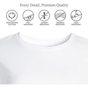 Camiseta de Manga Larga con Cuello Redondo para Mujer FOXA, 100% Algodón Supima, Corte Holgado, Tejido Jersey Transpirable - Product Image 3