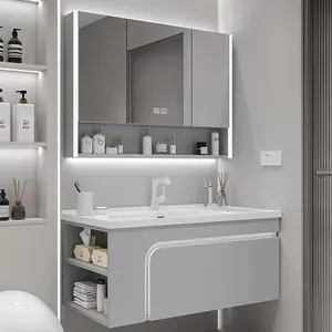 Treo tường phòng tắm Tủ 36 inch Mỹ phòng tắm Vanity Set đồ nội thất nhà vệ sinh tủ tắm với gương và lưu vực