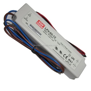 Meanwell LPV-60-12จ่ายไฟ LED 12V 60W CE ROHS, เอาต์พุตเดียวแรงดันไฟฟ้าคงที่กันน้ำ - Product Image 2