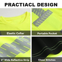 Camiseta de Seguridad Impermeable de Manga Larga Reflectante de Alta Visibilidad en Dos Tonos, 100% Poliéster Birdeye, Rosa, Amarillo, Naranja, Morado, Ropa de Trabajo con Logotipo