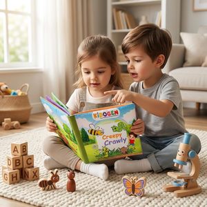Livre en tissu sur les insectes KIDOGEN pour enfants |   Livre d'apprentissage sur les insectes et les animaux à quatre pattes |   Identification des papillons, des fourmis, des abeilles et des coléoptères - Product Image 4