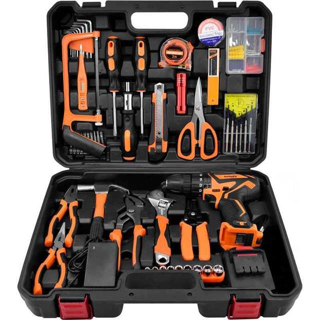 Cordless Power Tools Combo Kit 21V Lithium Battery Multi-function DIY Home Hardware Tool Set with Drill