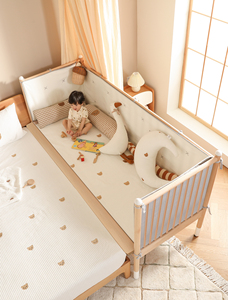Machine Washable Dropshipping Supplier Wooden Baby Beds OEM 6-In-1 Wooden <strong>Crib</strong> Changing Table Baby Wooden <strong>Crib</strong> - Product Image 2