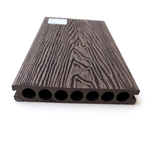 Planches de terrasse en composite WPC couleur café, à emboîtement, <span class=keywords><strong>pour</strong></span> extérieur, installation facile, creuses et rondes, <span class=keywords><strong>pour</strong></span> rénovation de jardin - Product Image 3