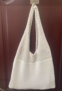 Borsa da Spiaggia Estiva Personalizzata in Maglia Traforata all'<span class=keywords><strong>Uncinetto</strong></span> con <span class=keywords><strong>Tracolla</strong></span> per Donne - Product Image 6