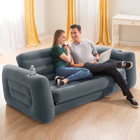 Sofá-cama de aire plegable 5 en 1 personalizado de fabricante con bomba integrada para el hogar