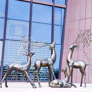 Escultura de Ciervo de Bronce en Posición Acostada, Venta Directa de Fábrica en China - Product Image 4
