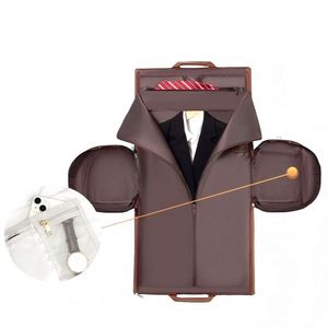 Sac de voyage à roulettes pour homme en cuir PU avec fermeture éclair, sac de sport de nuit - Product Image 5