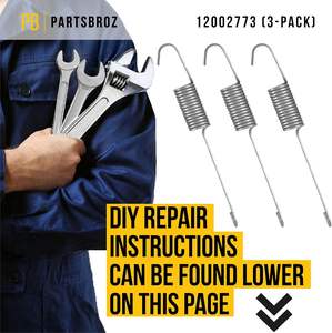 PartsBroz 220V Kit de ressorts de suspension manuelle Compatible Whirlpool Maytag Admiral Magic Chef Rondelles Hoover Blanchisserie de qualité - Product Image 6