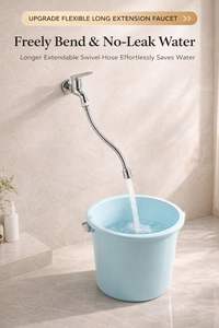 Extension de <span class=keywords><strong>robinet</strong></span> en acier inoxydable poli 20 cm 360 °   Adaptateur pivotant 2 pièces pour filtre à eau de <span class=keywords><strong>robinet</strong></span> à rotation libre, tête de pulvérisation pour salles de bain - Product Image 6