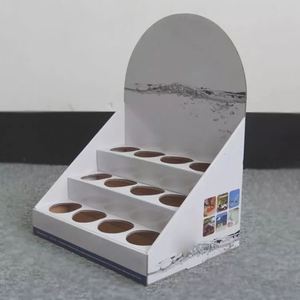 OEM Art Paper Cardboard Counter Top Display Box with Embossing Custom Logo Printed Recyclable Matt Lamination Finish - Product Image 3