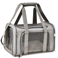 Sac de transport souple pour animaux de compagnie, grande capacité, maille respirante, pour les promenades et les voyages quotidiens, avec poignées confortables