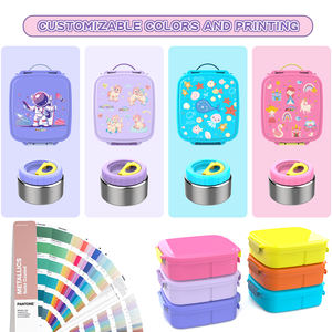 Prévente : Boîte à lunch <span class=keywords><strong>isotherme</strong></span> 3 compartiments en plastique <span class=keywords><strong>pour</strong></span> bébé, anti-fuite, avec poignée – Idéale <span class=keywords><strong>pour</strong></span> la rentrée scolaire - Product Image 2