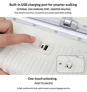 Valise de <span class=keywords><strong>cabine</strong></span> pour voyages d'affaires, poche avant, valise rigide à roulettes, accès rapide, pour ordinateur portable - Product Image 6