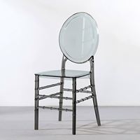 Chaise empilable en plastique acrylique transparent KD pour événements hôteliers, mariages et banquets – Vente en gros