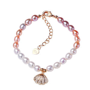 Zhuji High-Grade Handmade Freshwater Pearl Bracelet Real Pearl Fashion Charm for Girls Simple New Popular Design for <b>Sisters</b> - Product Image 5