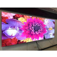 Dengan LG BOE Panel LCD Bezel sempit layar LCD Video dinding TV Monitor 55 inci sambungan layar pengendali iklan Video Dinding