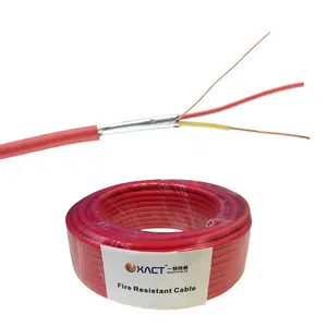 22/24awg Flexible Wire Shield Cable 2/4/6cores 2.5mm2 Red Fire Alarm Cable