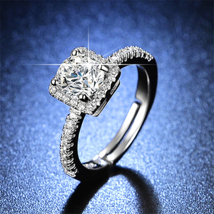 Atacado moissanite joia 1ct clássico casamento noivado anel diamante para mulheres - Product Image 5