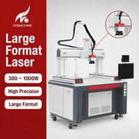 Machine de nettoyage laser à impulsions CNC 6 axes à portique, refroidie par air, 300W, pour l'élimination de la rouille sur le bois, la pierre et le métal, haute productivité