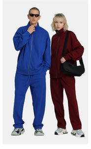 Mùa thu chải bông terry chống Đóng cọc <span class=keywords><strong>crewneck</strong></span> Áo len dài lỏng phù hợp với ODM Thanh Niên Pop XL màu xanh lá cây nhôm thương hiệu - Product Image 4