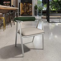 JP Industrial Style Restaurant Hotel Cafe Table à manger en acier inoxydable Chaise de salle à manger Canapé Carte Siège Combinaison