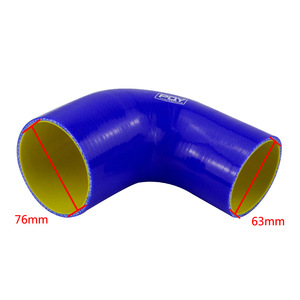 Tuyau en silicone Poy 63mm-76mm 90 degrés pour mise à niveau de l'intercooler - Product Image 1
