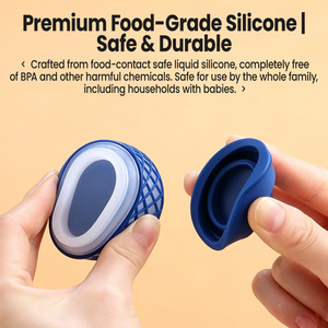 Leak Proof Silicone Moisturizer Cream Jar, Portable Detachable Grid Sleeve Design, Built-in Spatula & Dust-Proof, Dust-Proof BPA - Product Image 3
