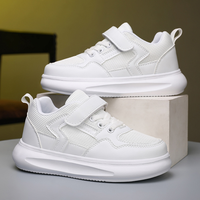 Chaussures décontractées respirantes pour enfants à semelle souple en caoutchouc, baskets légères en maille pour garçons, chaussures de sport blanches tendance