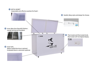 Congélateur SNOWSEA 400 <span class=keywords><strong>Litres</strong></span> Prix d'Usine Portable Haute Qualité Congélateur Coffre Réfrigérateur Vitrine Réfrigérateurs Congélateurs - Product Image 2