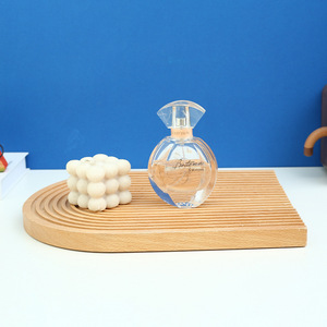 Nordic Style Water Ripple Wooden <b>Tray</b> Beech Wood Natural Color Serving <b>Tray</b> For Home Hotel <b>Tea</b> Coffee - Product Image 1