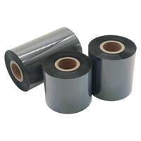 Pita Printer Transfer Termal Resin Hitam Kompatibel dengan Factory 90mm*300m 1 Inch Core Ink Out