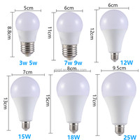 La meilleure Vente LED PP + En Aluminium ampoule 3000-6500K 85-265V LED À Économie D'énergie ampoule 5W7W9W12W15W18W B22 E27 LED Ampoule pour L'éclairage Intérieur
