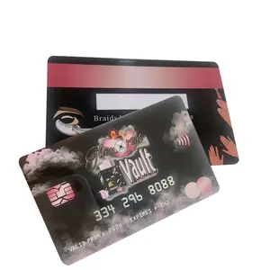 Визитная карточка Размера Кредитной Карты с тисненым номером для визитной карточки из ПВХ