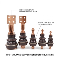 Bouchon isolant triple à isolation par gaine pour conducteur en cuivre haute tension, pour équipement électrique